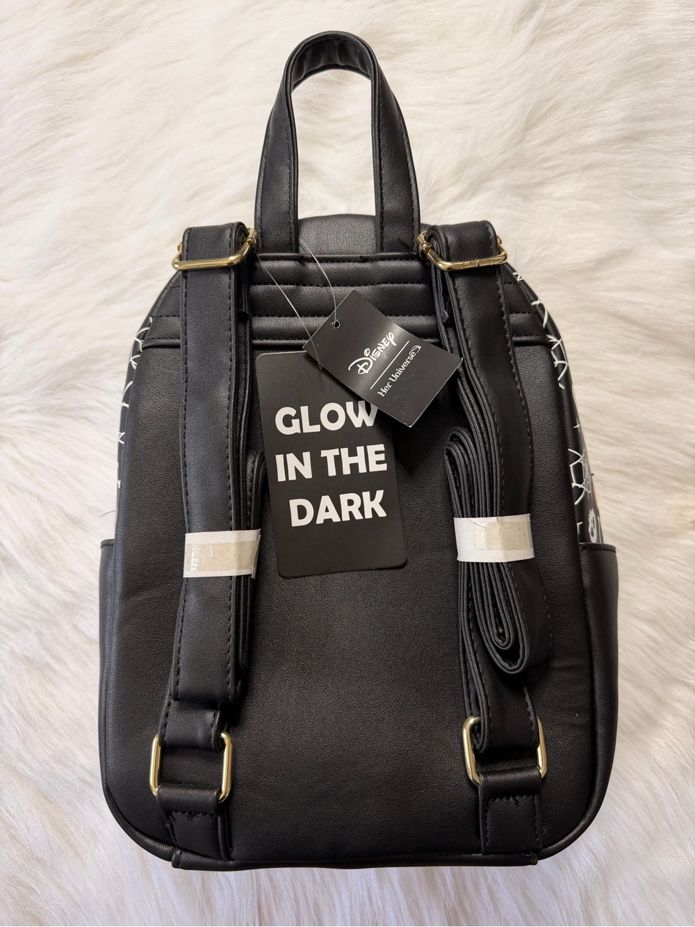 Disney Black Halloween Mickey Mini Backpack with Orange Accents- NWT - Picture 5 of 12